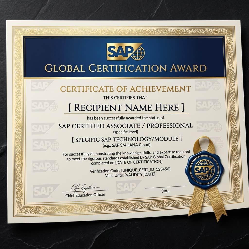 Official SAP Global Certification Mockup